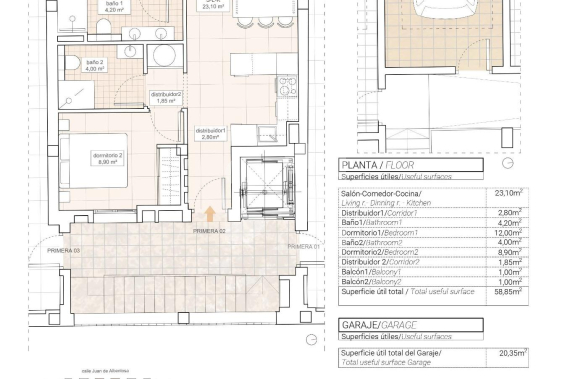 Апартамент - Новостройка - Hondón de las Nieves - Pueblo