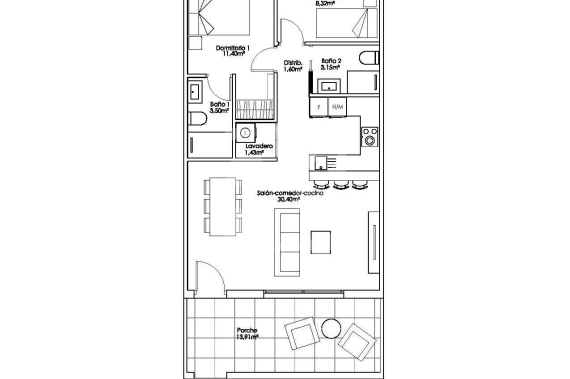 Bungalow - New Build - PILAR DE LA HORADADA - Parque Ramon eugenio Escudero