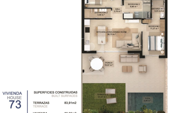 Bungalow - New Build - PILAR DE LA HORADADA - La Torre De La Horadada