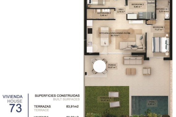 Bungalows Planta Baja - Odsprzedaż - PILAR DE LA HORADADA - PILAR DE LA HORADADA